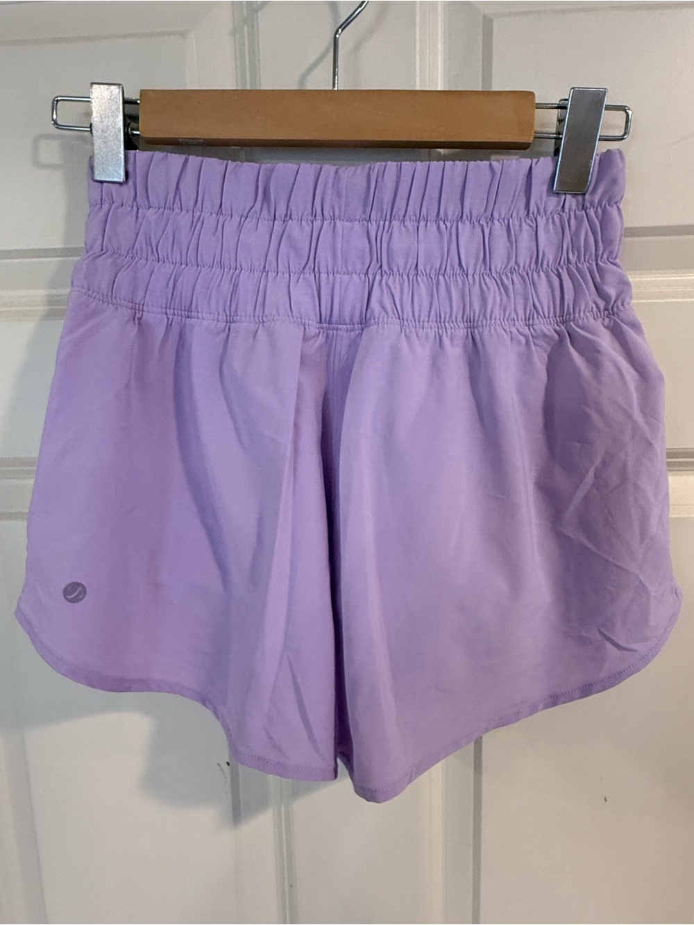 CRZ YOGA Lavender Elastic-Waist Athletic Shorts